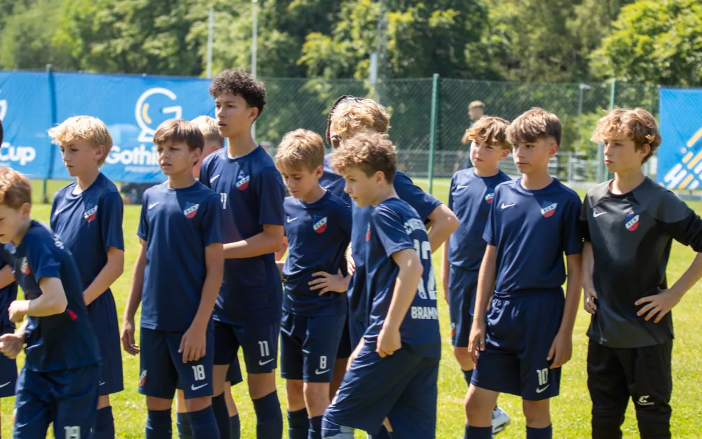 SCN-Mannschaft im Line-up beim Gothia Cup